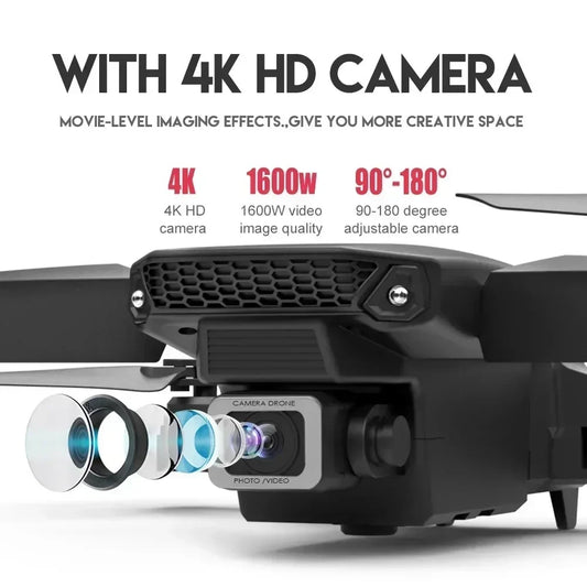 E88Pro RC Drone 4K كاميرا احترافية طائرة درون E88Pro RC بكاميرا 4K