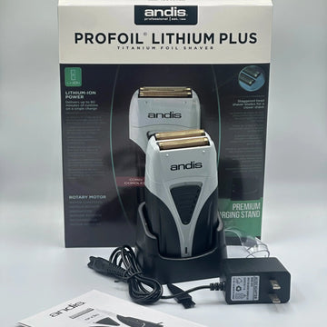 Original Andis Profoil Lithium Plus 17205 Barber Hair Cleaning Electric Shaver For Men Beard Stubble Razor Bald Shaving Machine
