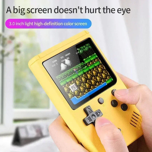 وحدة تحكم ألعاب فيديو صغيرة محمولة باليد، 8 بت، شاشة LCD ملونة 3.0 بوصة، مشغل ألعاب للأطفال مدمج به 500 لعبة كهدية عيد الميلاد للأطفال