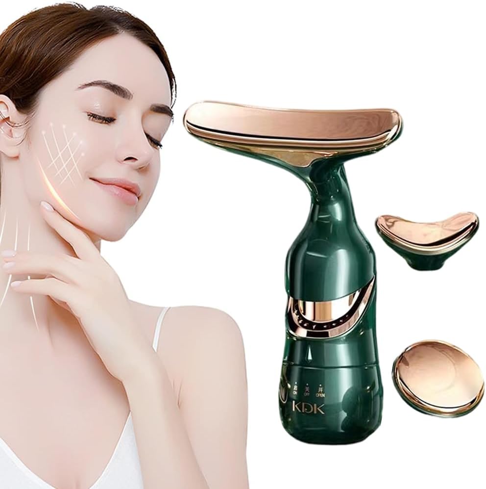 جهاز شد الوجه 3 في 1، جهاز تدليك الوجه والرقبة والعين، جهاز تنحيف الوجه، جهاز EMS Beauty لشد البشرة، جهاز تدليك الوجه المضاد للتجاعيد والشيخوخة
