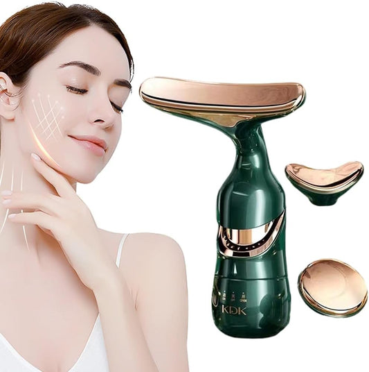 جهاز شد الوجه 3 في 1، جهاز تدليك الوجه والرقبة والعين، جهاز تنحيف الوجه، جهاز EMS Beauty لشد البشرة، جهاز تدليك الوجه المضاد للتجاعيد والشيخوخة